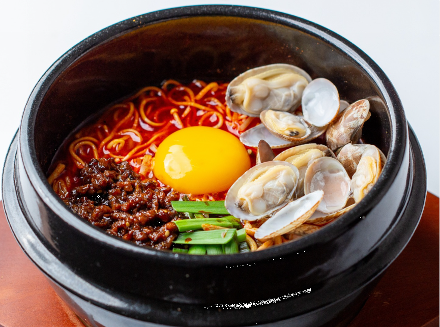 アサリ×旨辛麺